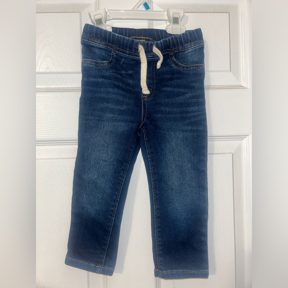 Okie Dokie Blue Denim Jeans with Drawstring Waist